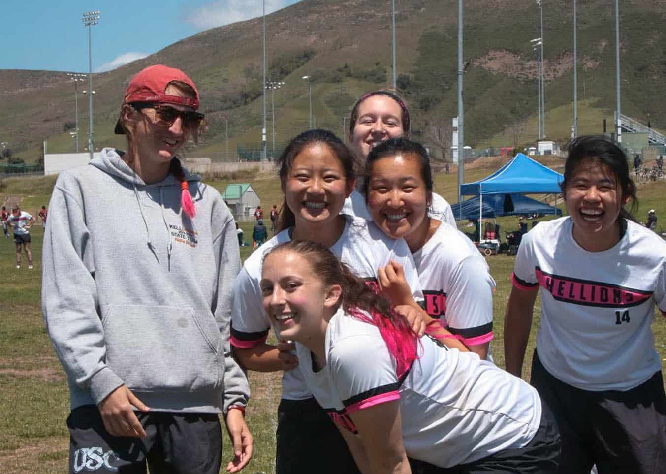 Exchange school's Women's Ultimate teammates