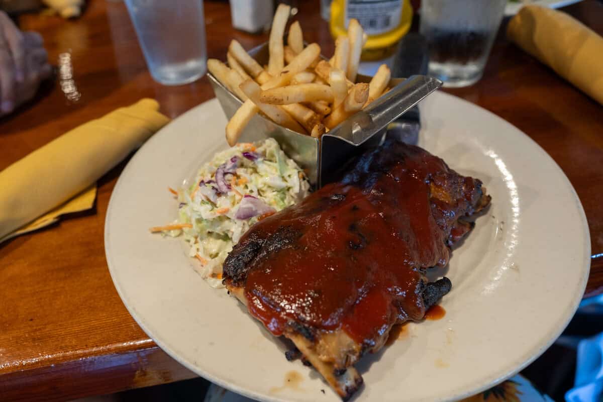 Ribs at Big Sur River Inn