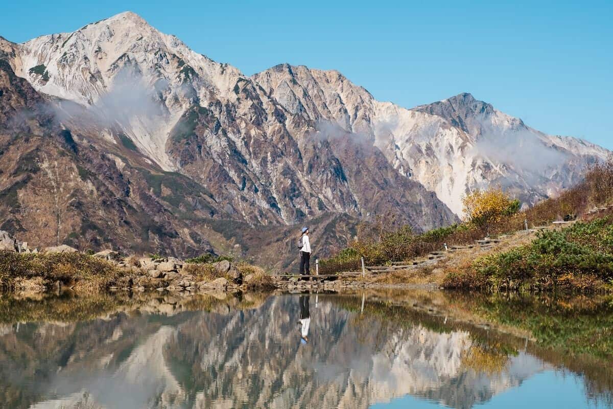 Happo Pond Reflection with the Hakuba Sanzan Mountain peaks